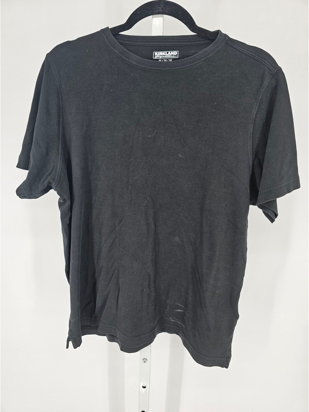KIRKLAND Signature Mens Black Crewneck Short Sleeve T-Shirt Size M